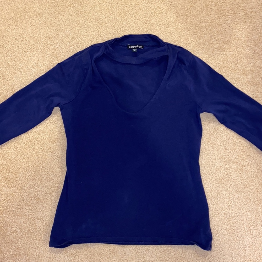 Cut out neck choker long sleeve - Picture 3 of 6